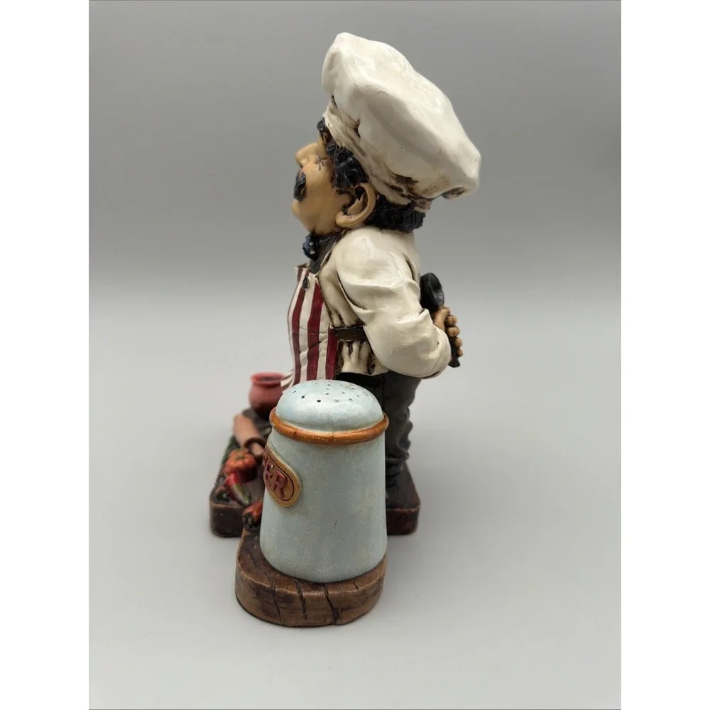 VTG Italian Kitchen Decor Chef Features Salt And Pepper Shakers Rolling Pin